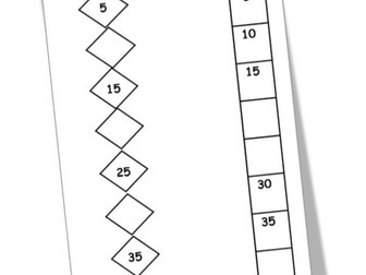 MISSING NUMBER SEQUENCES BASED ON 5 X TABLE - YEAR 2 SATS PRACTICE