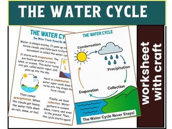 Water Cycle Activity Worksheet ESL