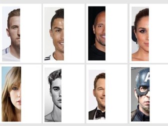 Celebrity symmetry  art lesson