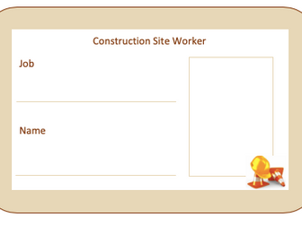 Early Years EYFS Role Play Construction Builders Badges - writing encouragement for boys!