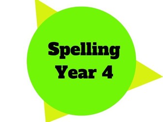 Year 4 - Year Plan - Spelling
