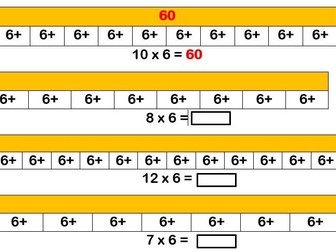 Bar modelling multiplication in colour