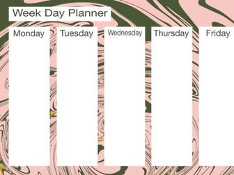 Week day planner