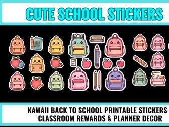 Cute School Stickers | Kawaii Back to School