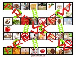 Healthy Lifestyle and Nutrition Chutes and Ladders Board Game