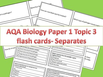 AQA Biology GCSE (9-1) Topic 3 Infection and Response flash cards