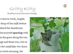 Gritty Kitty - Reading Passage and Comprehension Activity (With Answers)