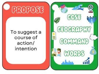 Geography GCSE Command Word Flash Cards