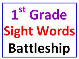 First Grade Sight Words Battleship