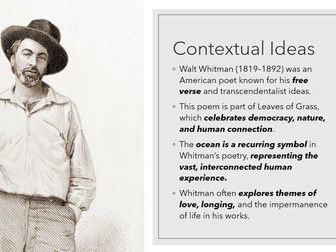 Walt Whitman - Out of the Rolling Ocean the Crowd