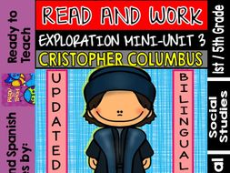 Exploration Mini-Unit 3 - Christopher Columbus - Read and Work - Bilingual