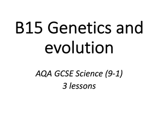 B15 Genetics and evolution