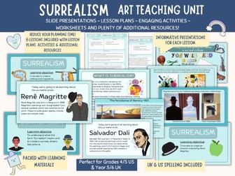 Art Topic - Surrealism Scheme of Work - KS2 -Teaching Unit - Six Lessons