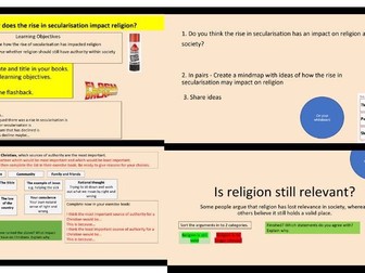 Secularisation - How secularisation impacts on religion within society