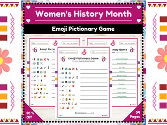 Women’s History Month Emoji Pictionary Game
