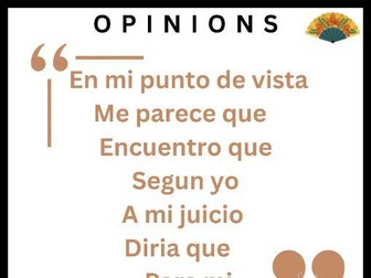 Spanish Opinion phrases - Display