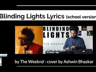Blinding Lights - by The Weeknd - cover by Ashwin Bhaskar in Dm (Video & PDF)