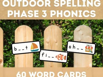 Phonics Outdoor Spelling Activity - Fun & Engaging Phase 3 Phonics Practice