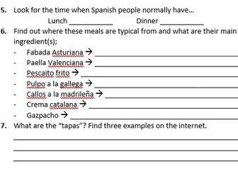 Viva 2 - Module 3 - Spanish food - Research Project