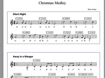 Christmas Medley for Piano (Music)