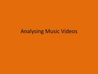 Analysing Music Videos