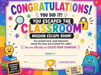 Mission Escape Room.