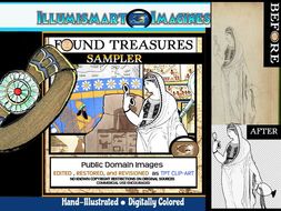Found Treasures Sampler! FREEBIE 10 Clip-Art Pieces!