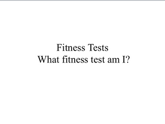 A level PE Edexcel Fitness Test worksheet - What fitness test am I?