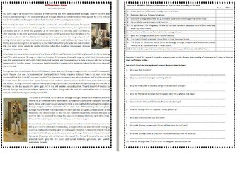 A Christmas Carol  - by Charles Dickens - Reading Comprehension Story / Worksheet