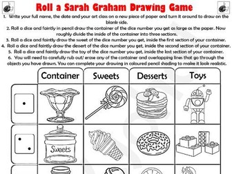 Roll a Sarah Graham Drawing Game