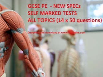 GCSE PE - NEW Socrative Tests - EVERY TOPIC 50 questions