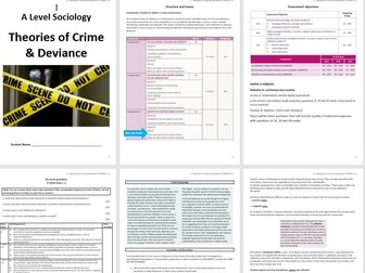 OCR Sociology CRIME & DEVIANCE A Level Sociology Full teaching resource