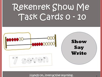 Rekenrek Show, Say, Write Numerals 1 to 10