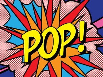 Roy Lichtenstein-inspired Pop Art words