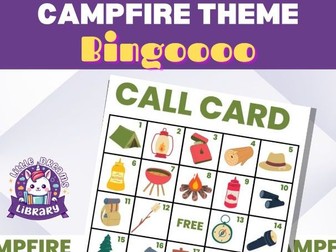 Campfire Printable Bingo Game Cards - Fun and Educational Outdoor Activity