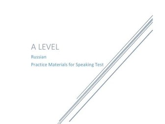 A level in Russian Oral Exam Preparation Cards