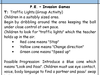 PE - Invasion Games - KS 2 - Attacking and Defending skills
