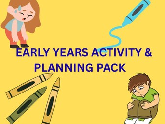 Early Years Activity & Planning Pack/ Fine Motor, Phonics, Emotions and More
