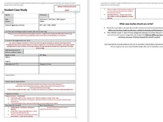 Student Case Study Template & Guide To Help Writing a Case Study - SEND Special Educational Needs