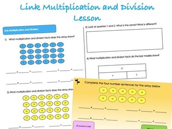 Year 3 Multiplication and Division (B) - Link Multiplication and Division Lesson