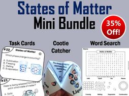 States of Matter Task Cards and Activities Mini Bundle