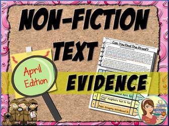 Non-fiction Reading Passages Text Evidence {April}