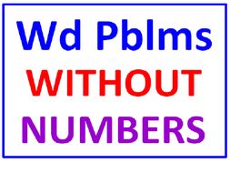 Word Problems WITHOUT Numbers WITH Lesson Plan