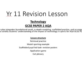 Year 11 Revision Lesson- Technology