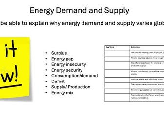 L18 Energy Demand and Supply - Edexcel iGCSE Geography
