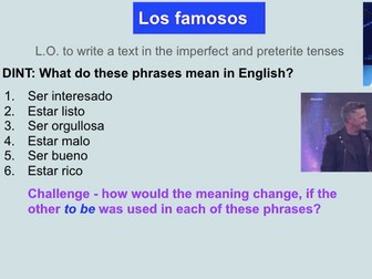 Unit 6 AQA Higher GCSE La Nueva Cultura de la Fama