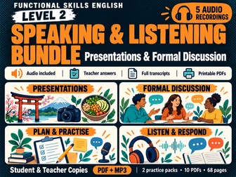 Functional Skills English Level 2 Speaking & Listening Bundle: Presentations & Discussion