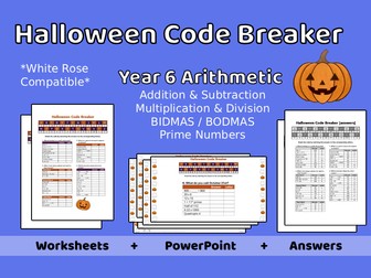 Year 6 Arithmetic Halloween Code Breaker