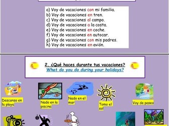 KS3 Spanish Lesson 3 – Holidays: Present Tense + Activities | De vacaciones