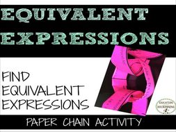 Equivalent Expressions Paper Chain Activity